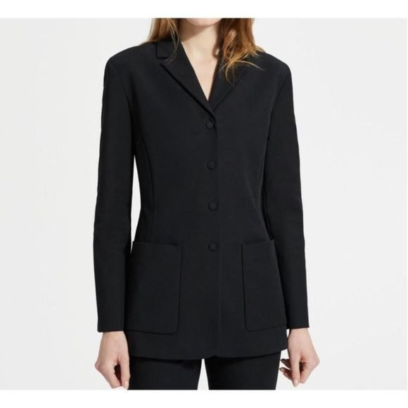 Theory Jackets & Blazers - NWT Theory Double Stretch Cotton Slim Blazer Black